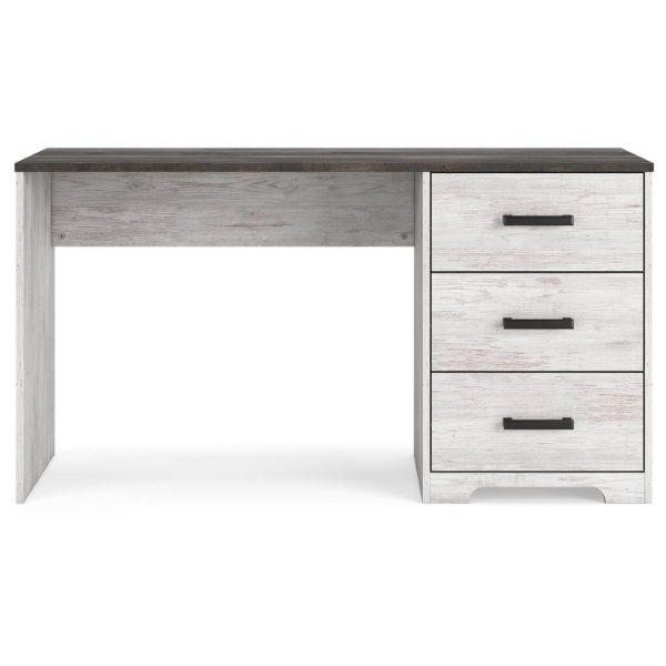  Shawburn Office Desk 54", White/Dark Charcoal Gray 
